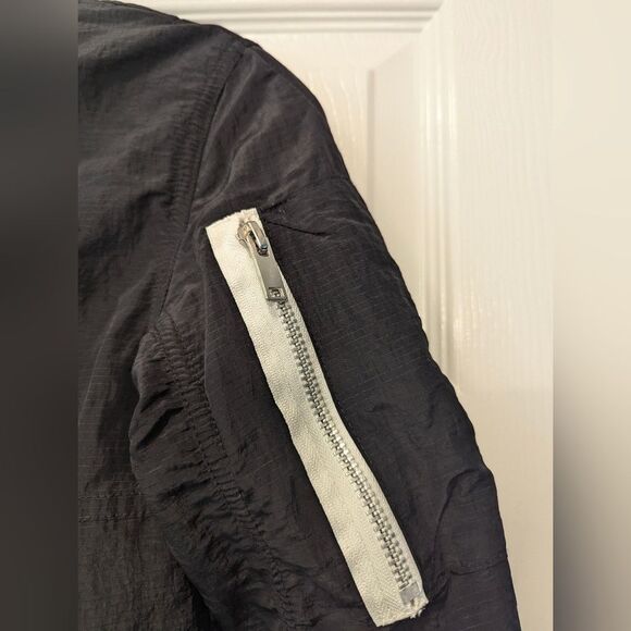 Nike Sportswear jacket lightweight LINED BOMBER Black pilot aviator unisex sz  S - Picture 8 of 14